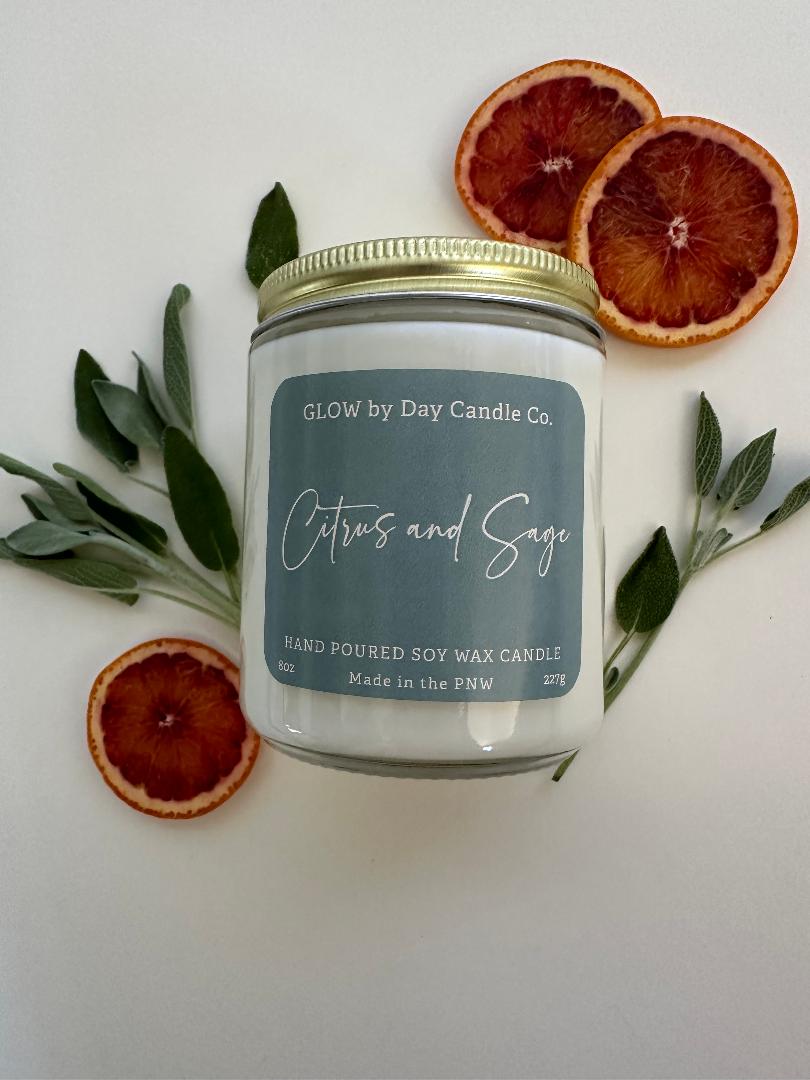 Citrus & Sage 8oz candle